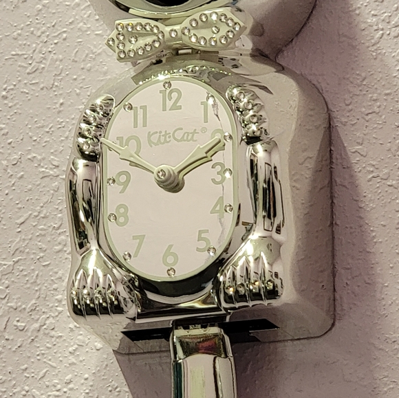 Jeweled Millennium Kit-Cat Klock Rarest Kit Cat clock Chrome - Picture 6 of 9